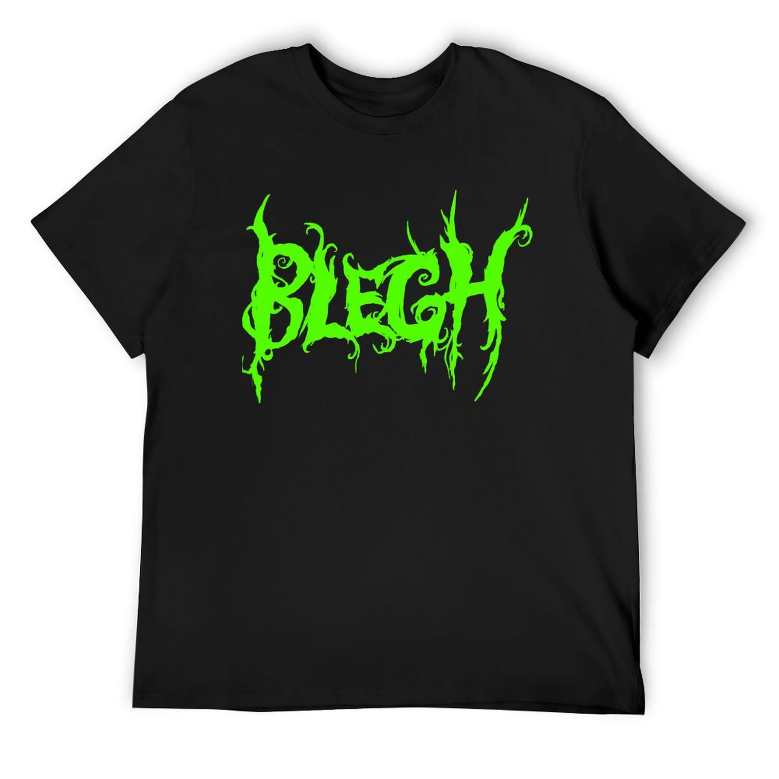 Summer Green Clothing - Neon Green Blegh on Black T-Shirt