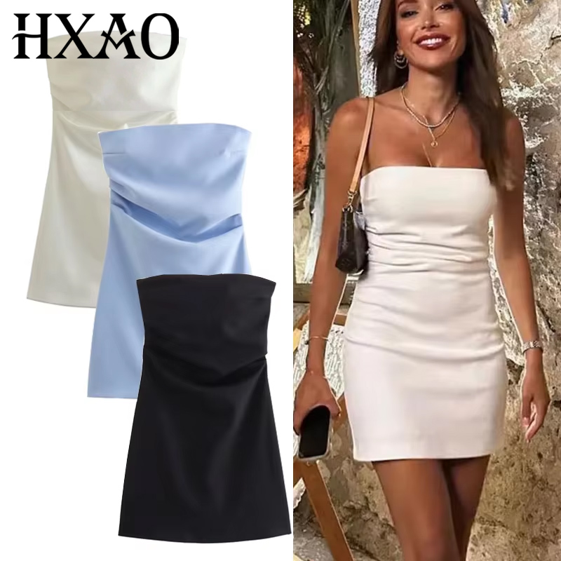 Summer Clothing Zara - HXAO Dress Women Off Shoulder Corset