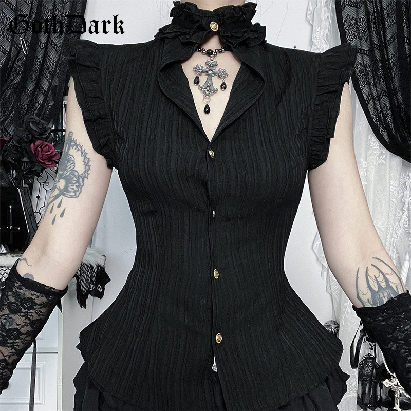 Summer Grunge Clothing - Goth Dark 90s Grunge Single Breasted