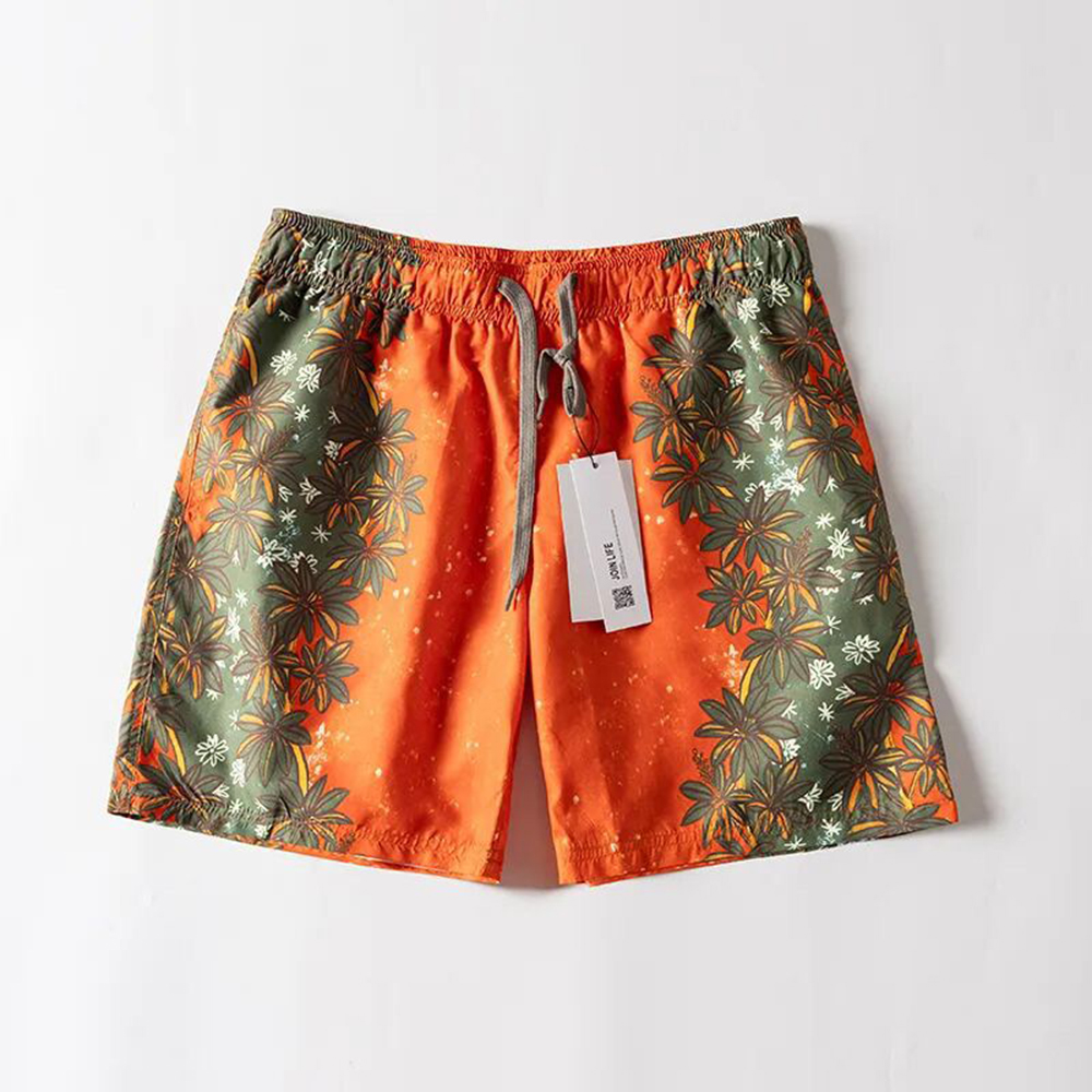 Summer Clothing Trends For Men 2026 - Mens Color Block Leaf Print Beach