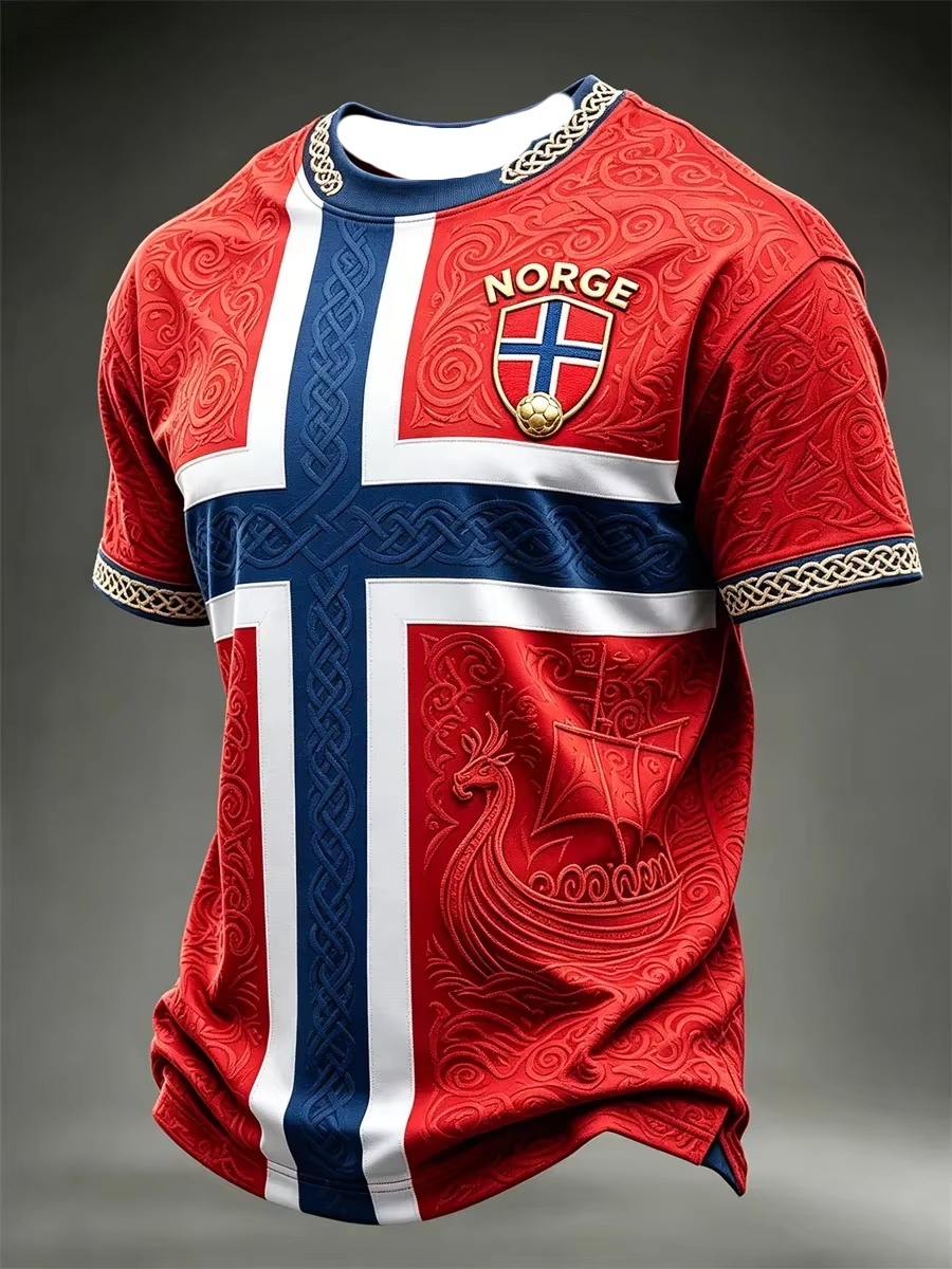Summer Viking Clothing - 2026 Men Norway Football Shirt Full