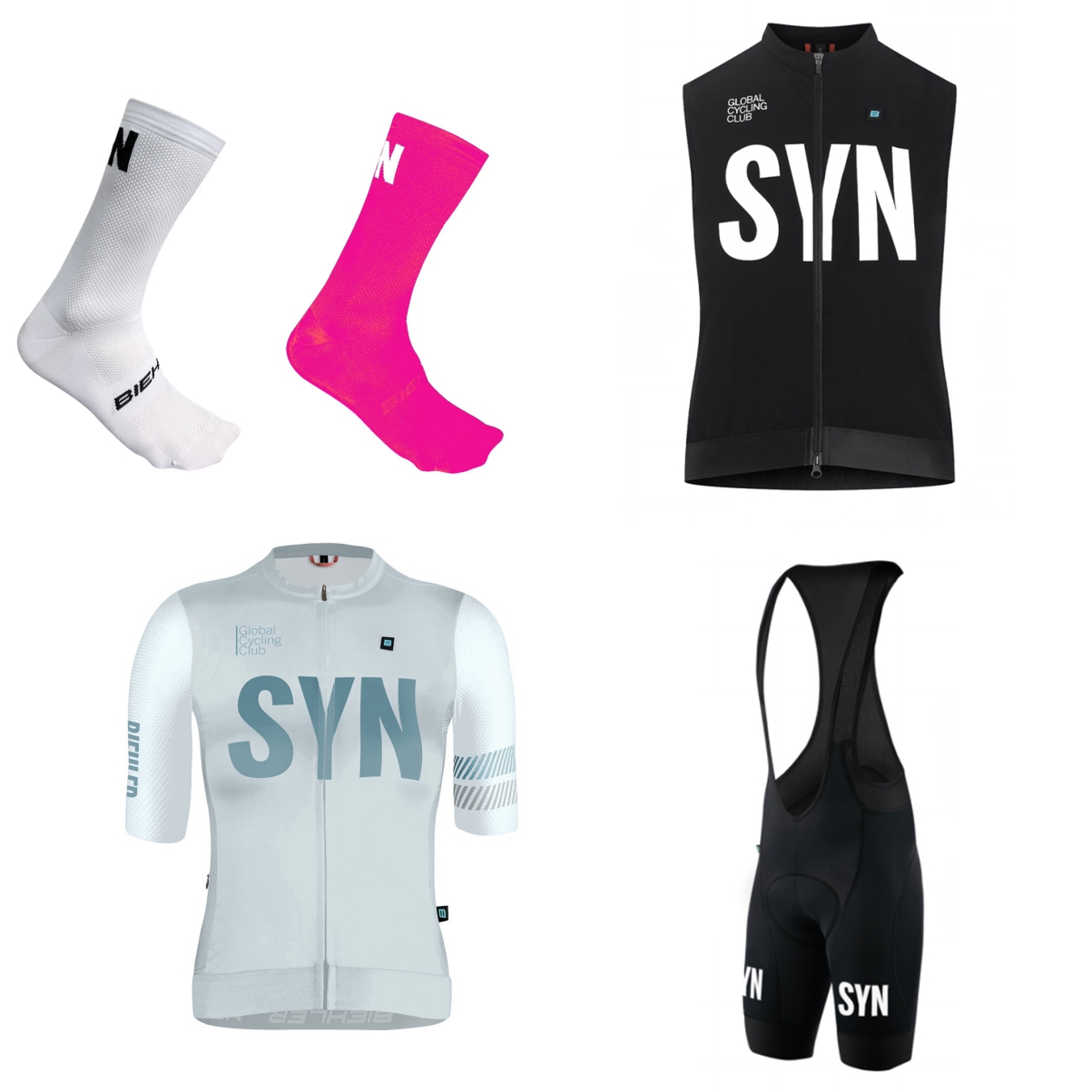 Summer Green Clothing - SYN Women's Short sleeve white cycling