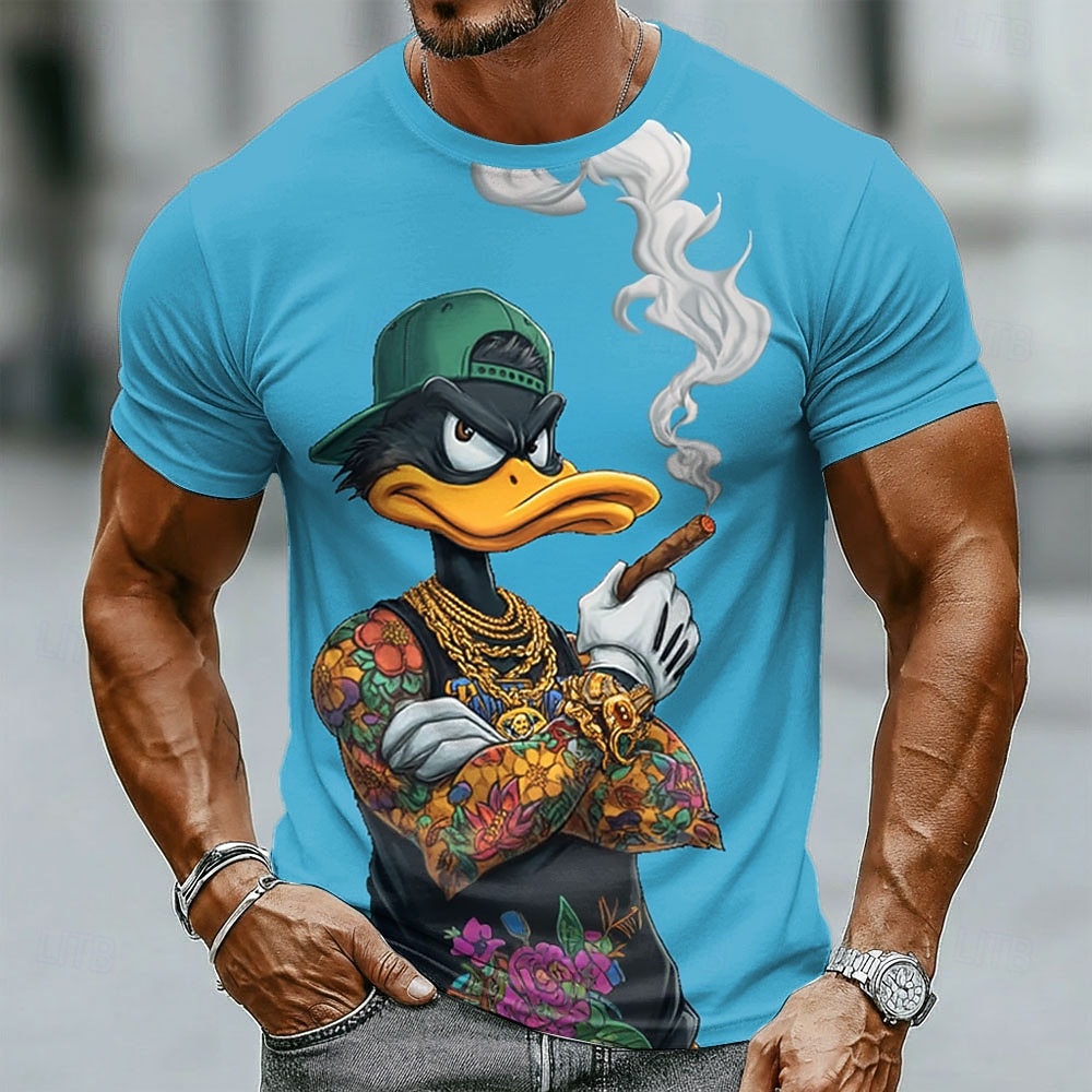 Crew Clothing Summer Jacket - Funny 3D Grumpy Black Duck in