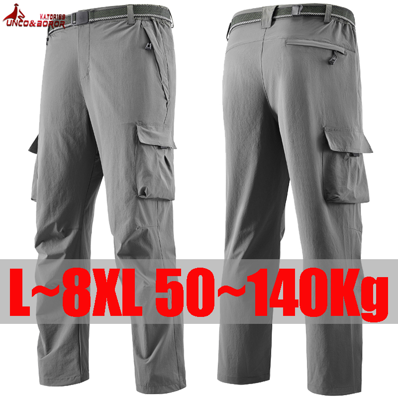 Summer Hiking Clothing - Plus Size 7XL 8XL Men`s Quick