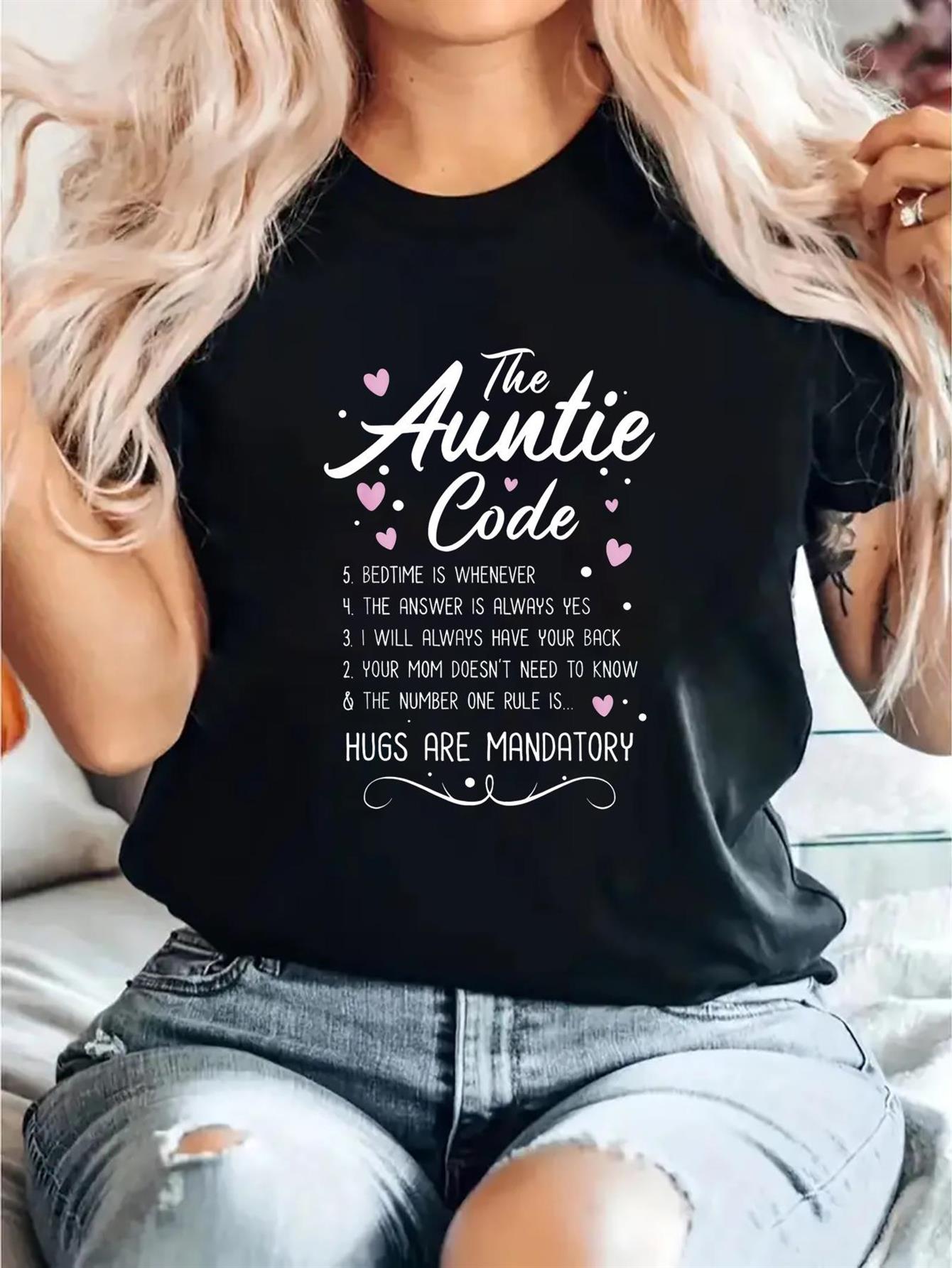 Summer Clothing Gifts - Women's Fun Auntie Themed T-Shirt -
