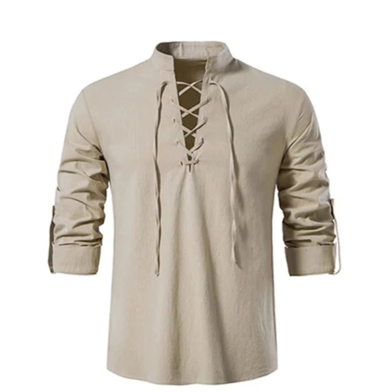 Summer Viking Clothing - 2023 New Men's V-neck shirt T-shirt