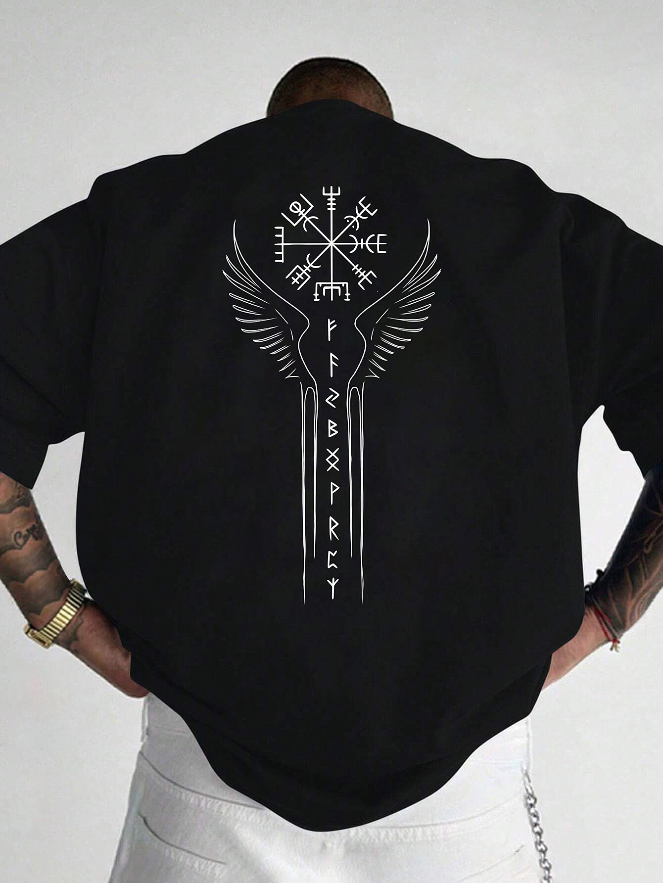 Summer Viking Clothing - Viking Norse Rune Compass Print on