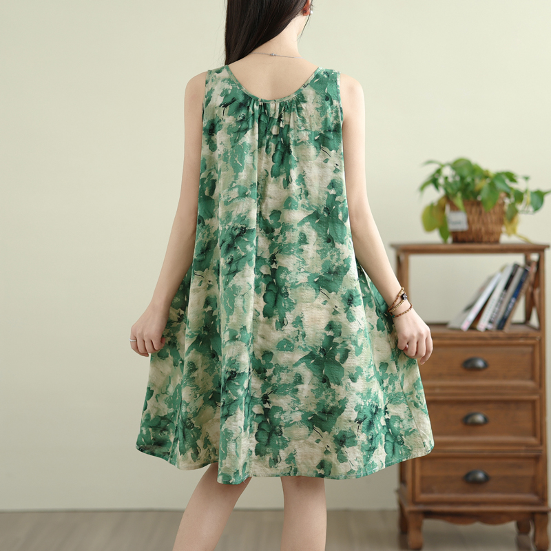 Summer Loose Sleeveless A-Line - Summer Green Clothing ulasan dan harga