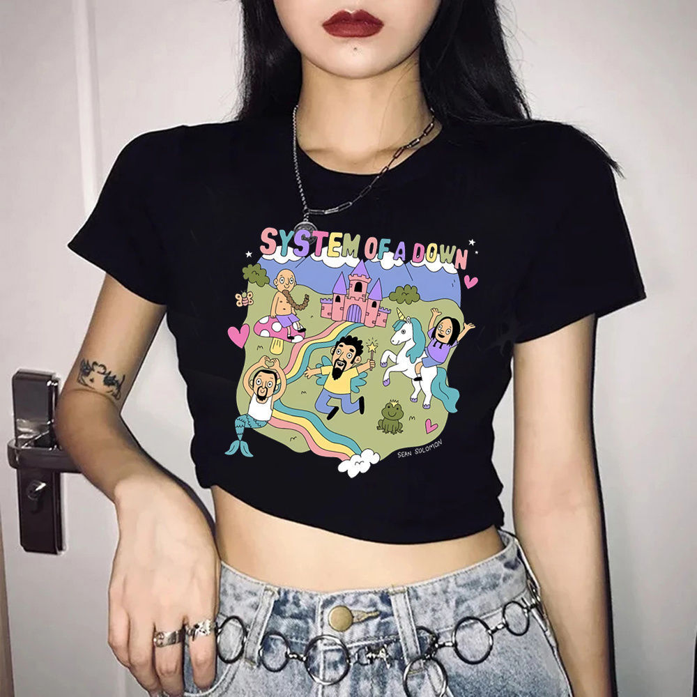 System of a Down crop top crop - Summer Grunge Clothing ulasan dan harga