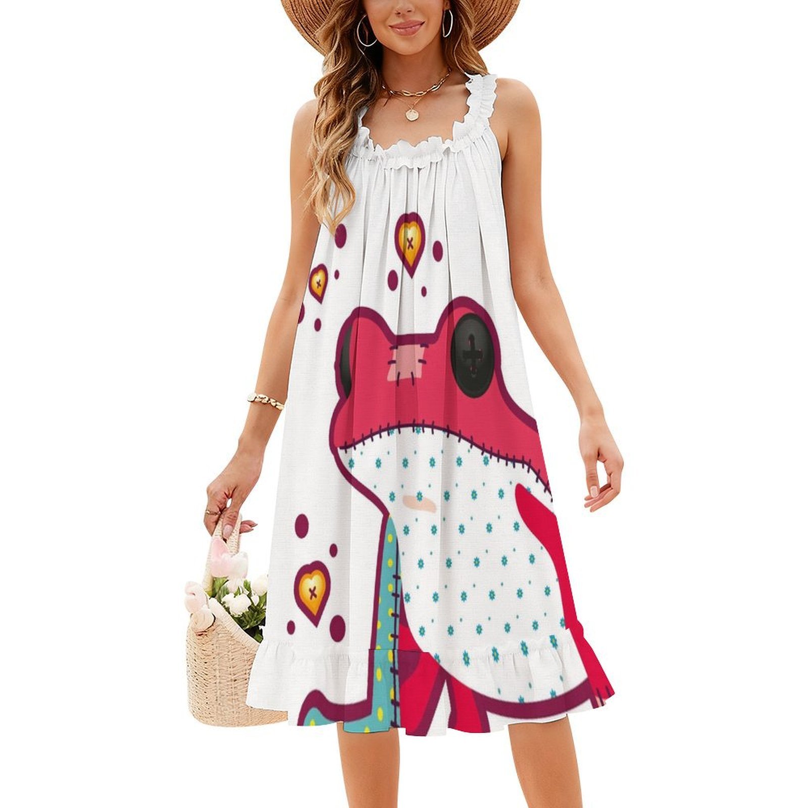 Ragdoll Frog Bohemian Sleevele - Summer Clothing For A Beach ulasan dan harga