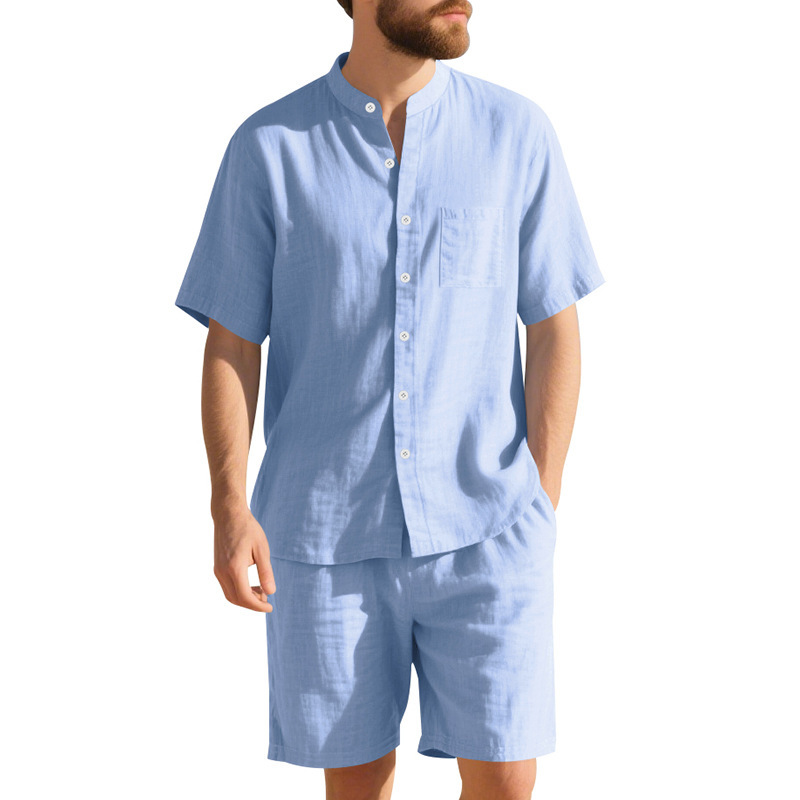 Summer Men's Linen Loose-Fit S - Summer Clothing For A Beach ulasan dan harga