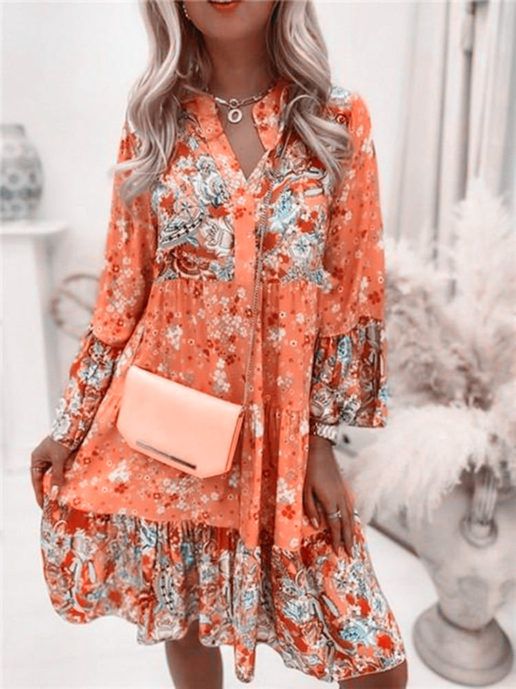 Casual Floral Print Dresses Fo - Summer Clothing Zara ulasan dan harga