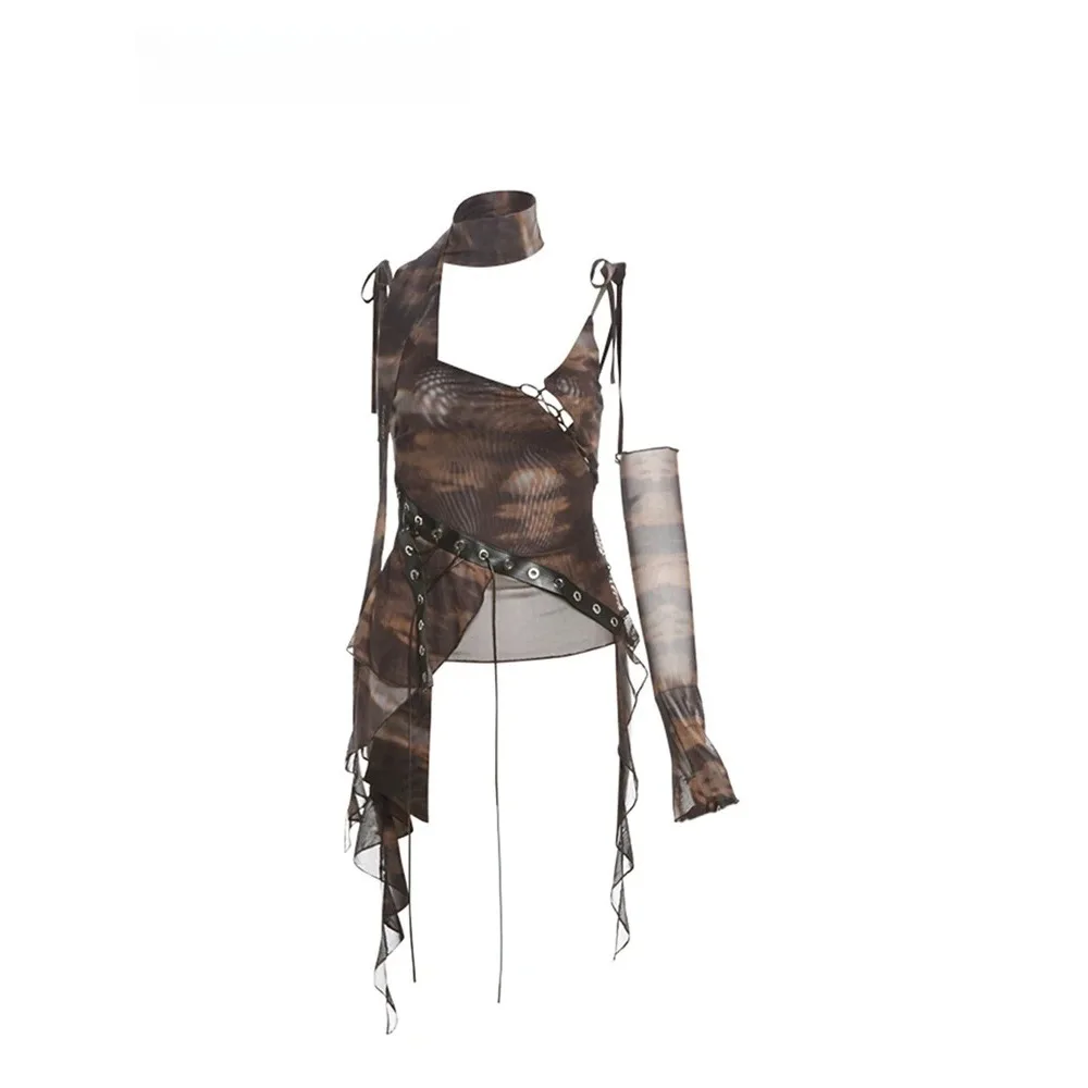 Grunge Crop Tops Harajuku Tank - Summer Grunge Clothing ulasan dan harga