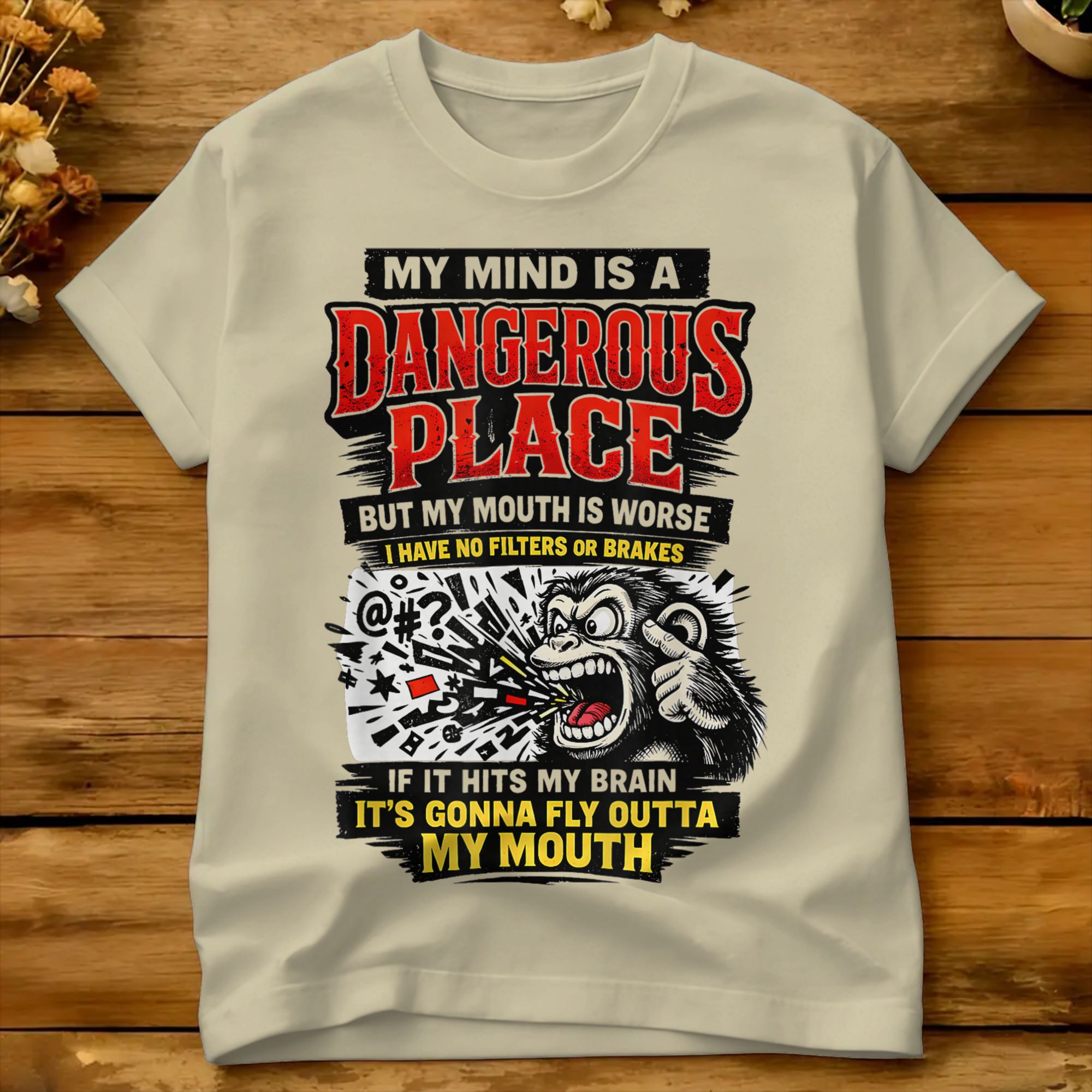 Monkey My Mind Is A Dangerous  - Summer Clothing Places ulasan dan harga