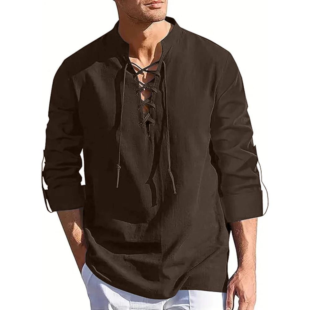 Men's Renaissance Shirt Pirate - Summer Viking Clothing ulasan dan harga
