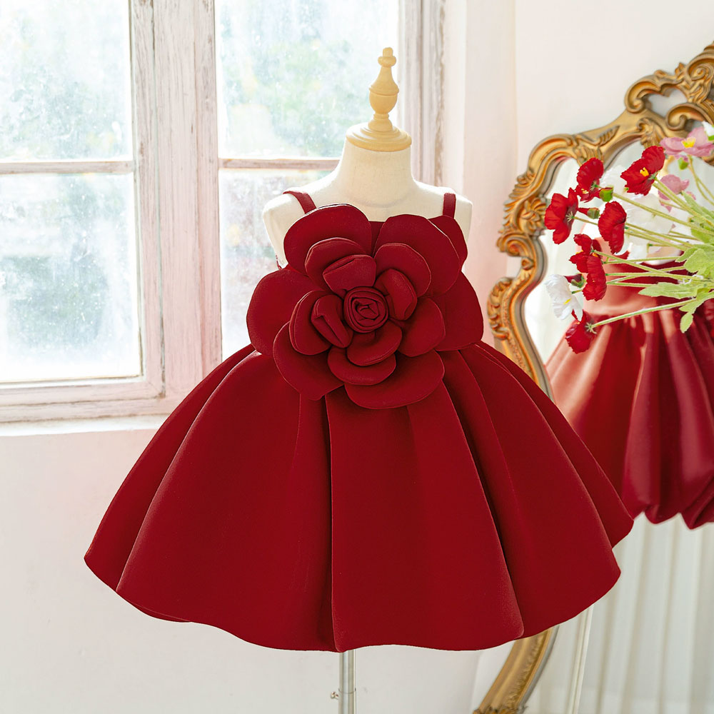 Fashion Red Flower Girl Dresse - Summer Dresses Yours Clothing ulasan dan harga