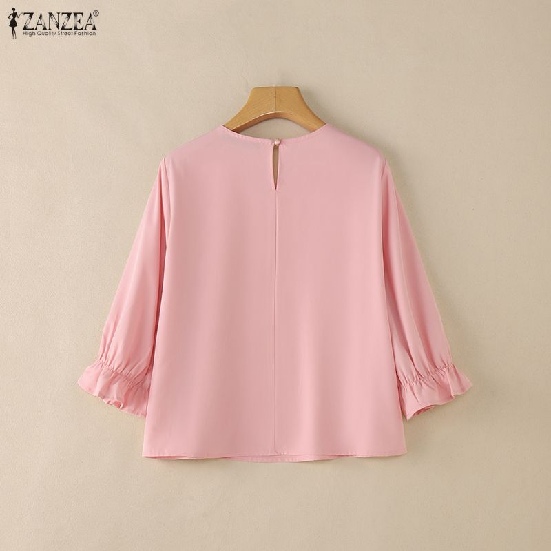 ZANZEA Woman Minimalist 3/4 Pu - Summer De Clothing ulasan dan harga