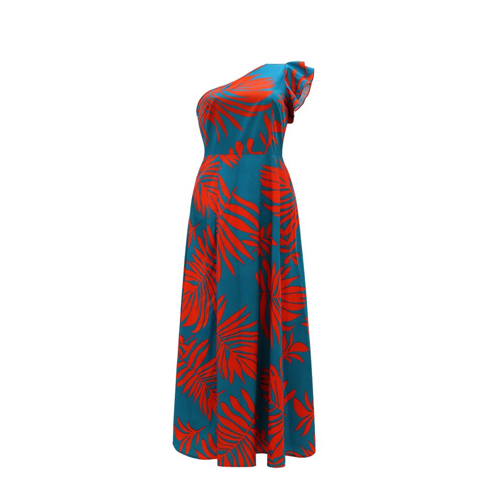 One Shoulder Tropical Print Ma - Summer Clothing Zara ulasan dan harga