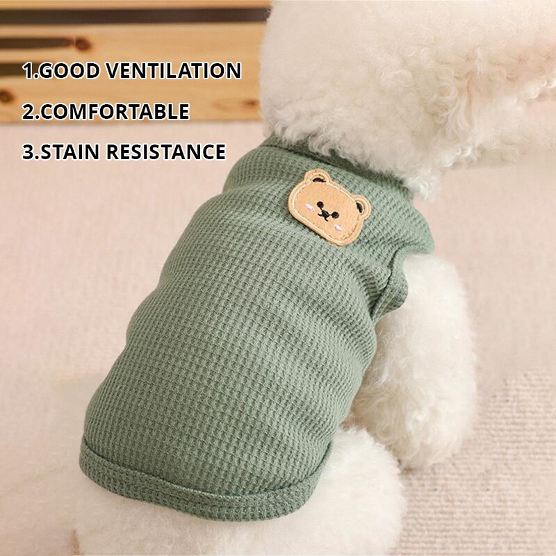1pc Green Bear Vest Pet Dog Cl - Summer Green Clothing ulasan dan harga