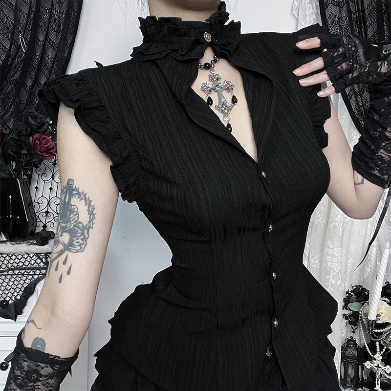 Goth Dark 90s Grunge Single Br - Summer Grunge Clothing ulasan dan harga