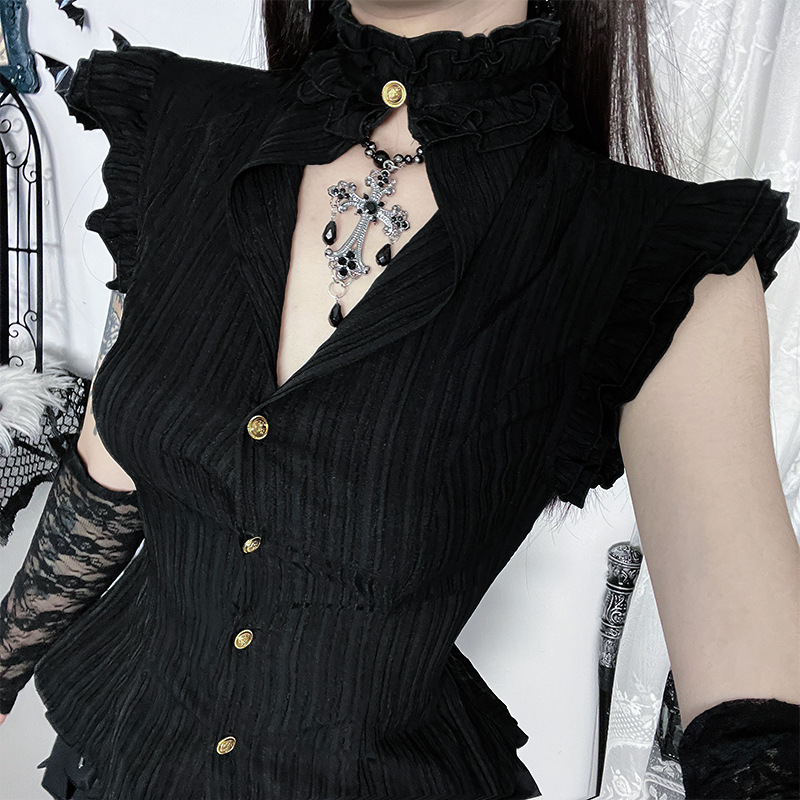 Goth Dark 90s Grunge Single Br - Summer Grunge Clothing ulasan dan harga
