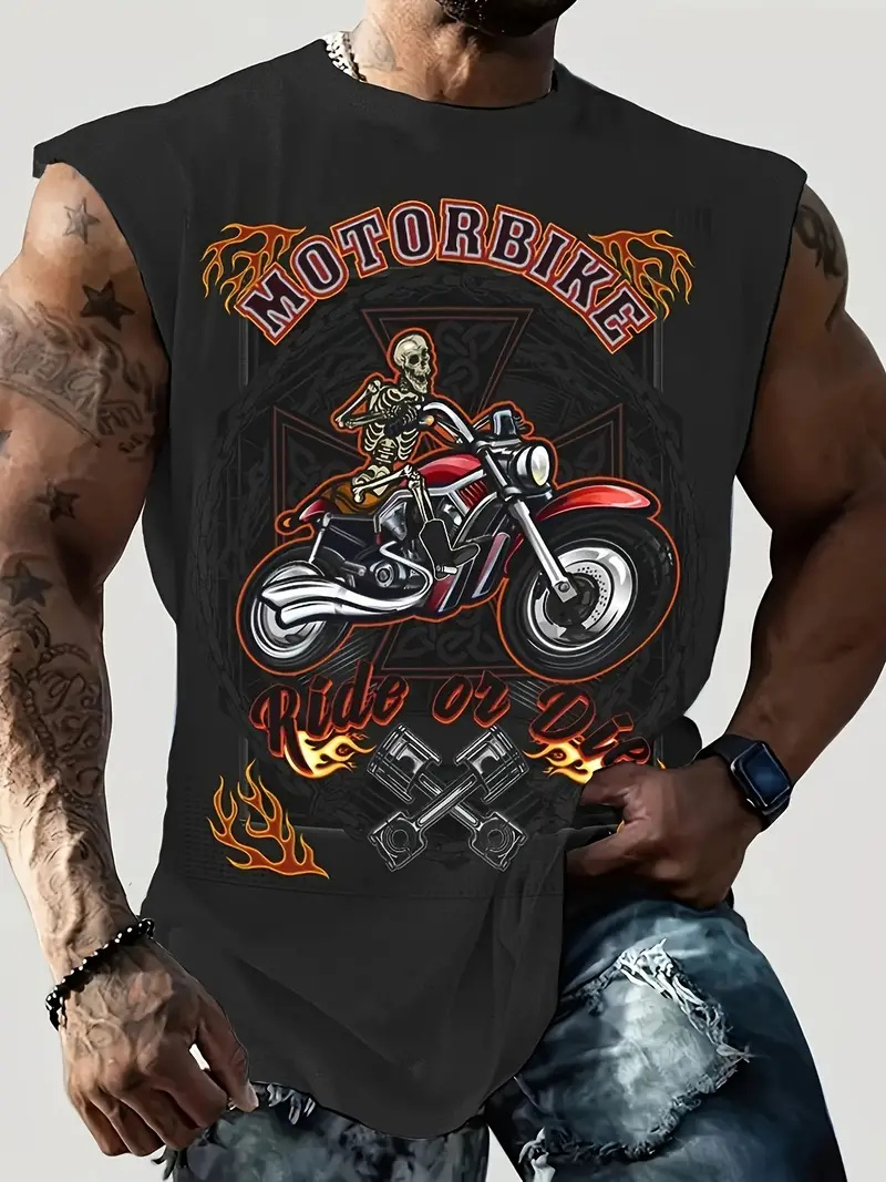 Summer New Men's Vest T-shirt  - Summer Viking Clothing ulasan dan harga