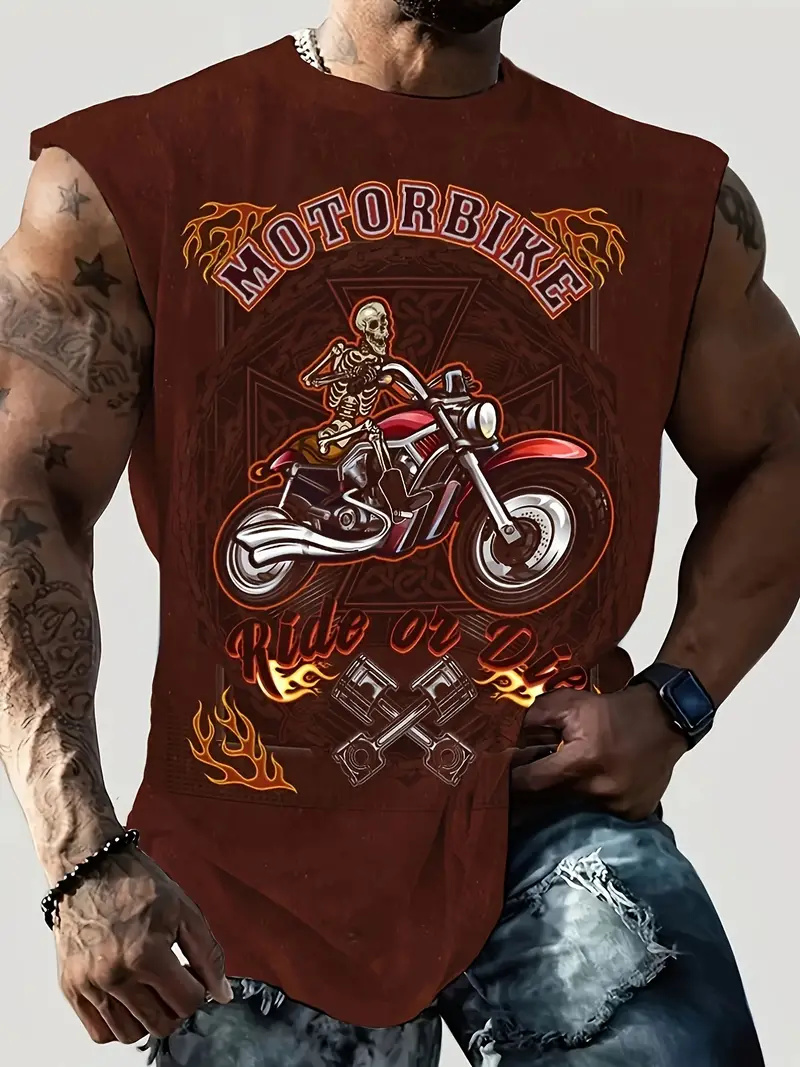 Summer New Men's Vest T-shirt  - Summer Viking Clothing ulasan dan harga