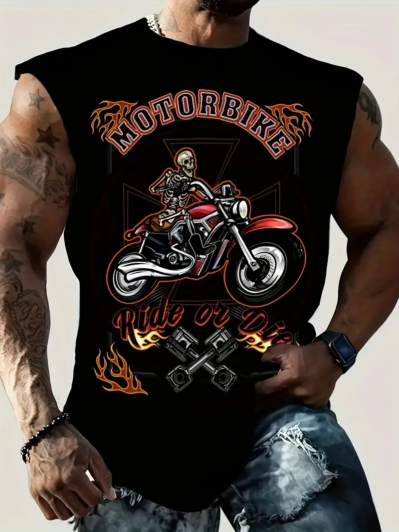 Summer New Men's Vest T-shirt  - Summer Viking Clothing ulasan dan harga