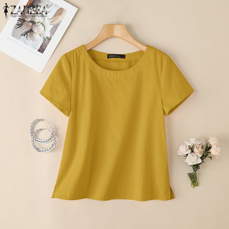 ZANZEA Summer Casual Cotton Bl - Summer De Clothing ulasan dan harga