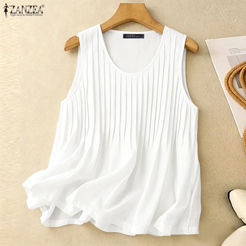 ZANZEA Woman Summer Pintuck Ta - Summer Clothing For A Beach ulasan dan harga