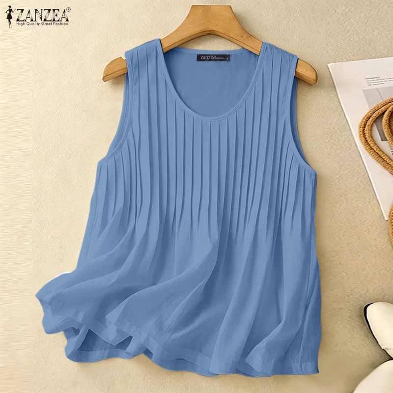 ZANZEA Woman Summer Pintuck Ta - Summer Clothing For A Beach ulasan dan harga