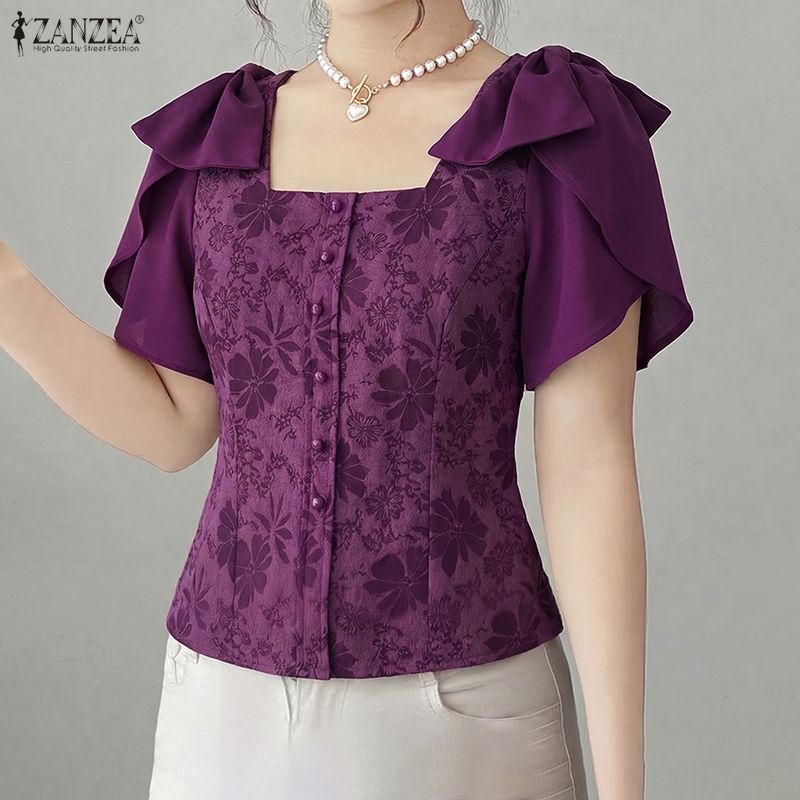 ZANZEA Woman Elegant Floral Ja - Summer De Clothing ulasan dan harga