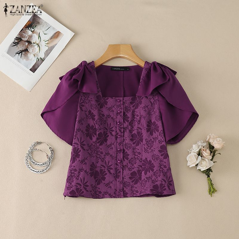 ZANZEA Woman Elegant Floral Ja - Summer De Clothing ulasan dan harga