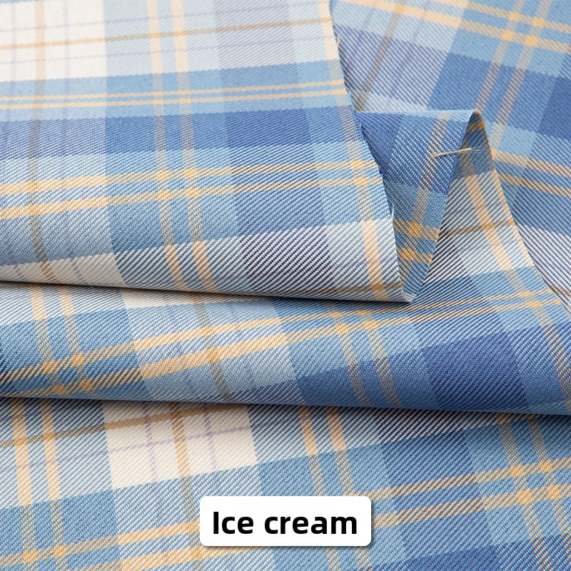 Japanese Plaid Fabric By Meter - Summer Green Clothing ulasan dan harga