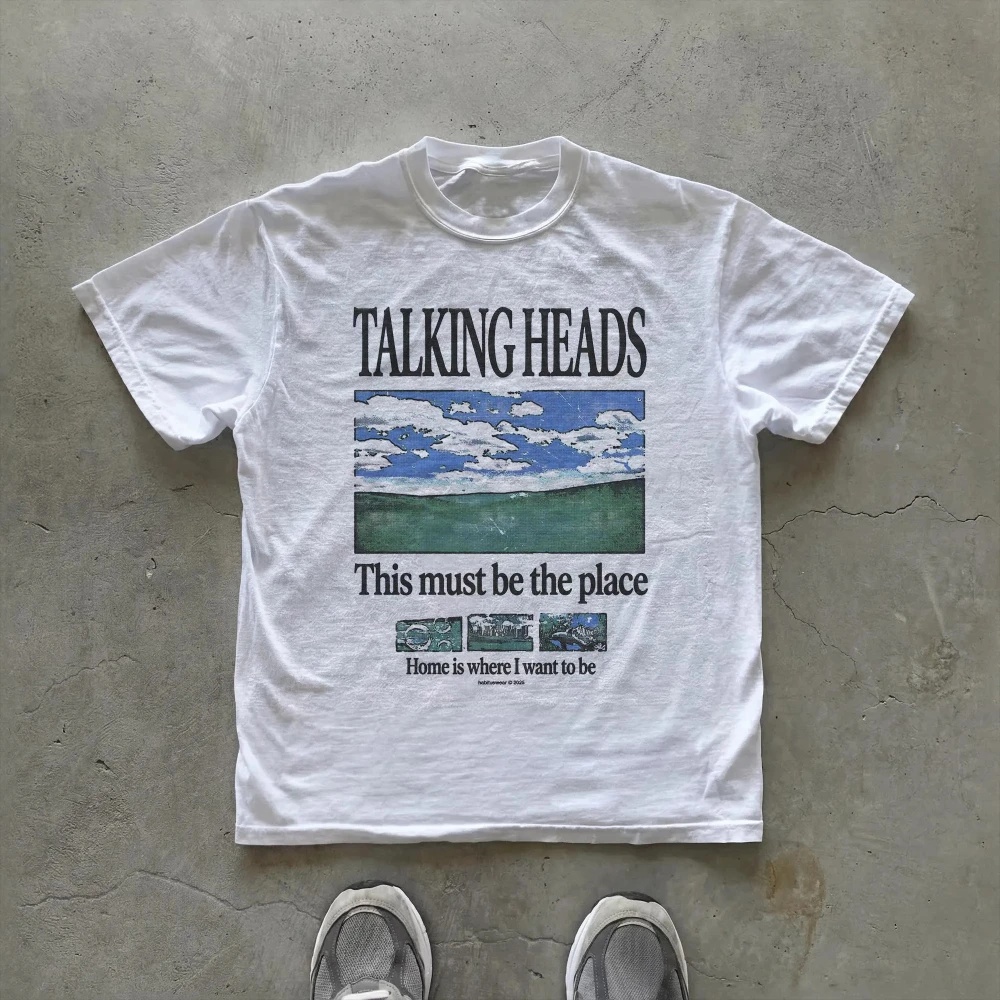 Talking Heads Graphic T-Shirt  - Summer Clothing Places ulasan dan harga