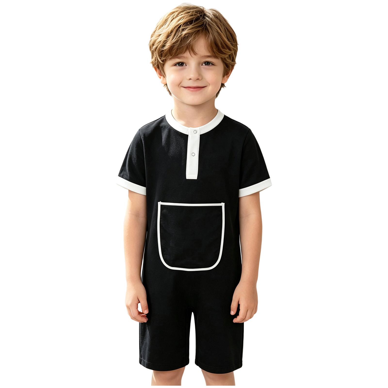 Kids Boys Girls Press Buttons  - Summer Clothing Boys ulasan dan harga