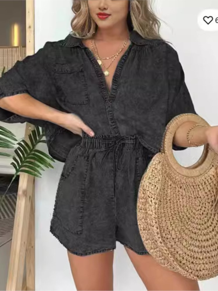 Fashion Vintage Denim Blue Sho - Summer Clothing Zara ulasan dan harga