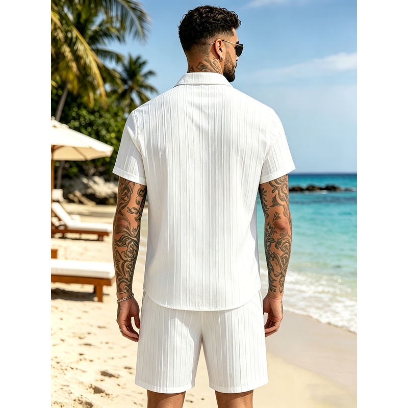 2Men's Summer Casual Suit Set， - Summer Clothing For A Beach ulasan dan harga