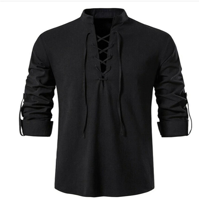 2023 New Men's V-neck shirt T- - Summer Viking Clothing ulasan dan harga