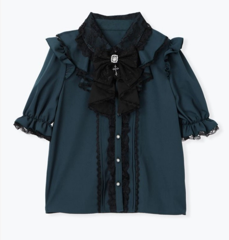 Y2K Lace Ruffle Blouse Women J - Summer Grunge Clothing ulasan dan harga