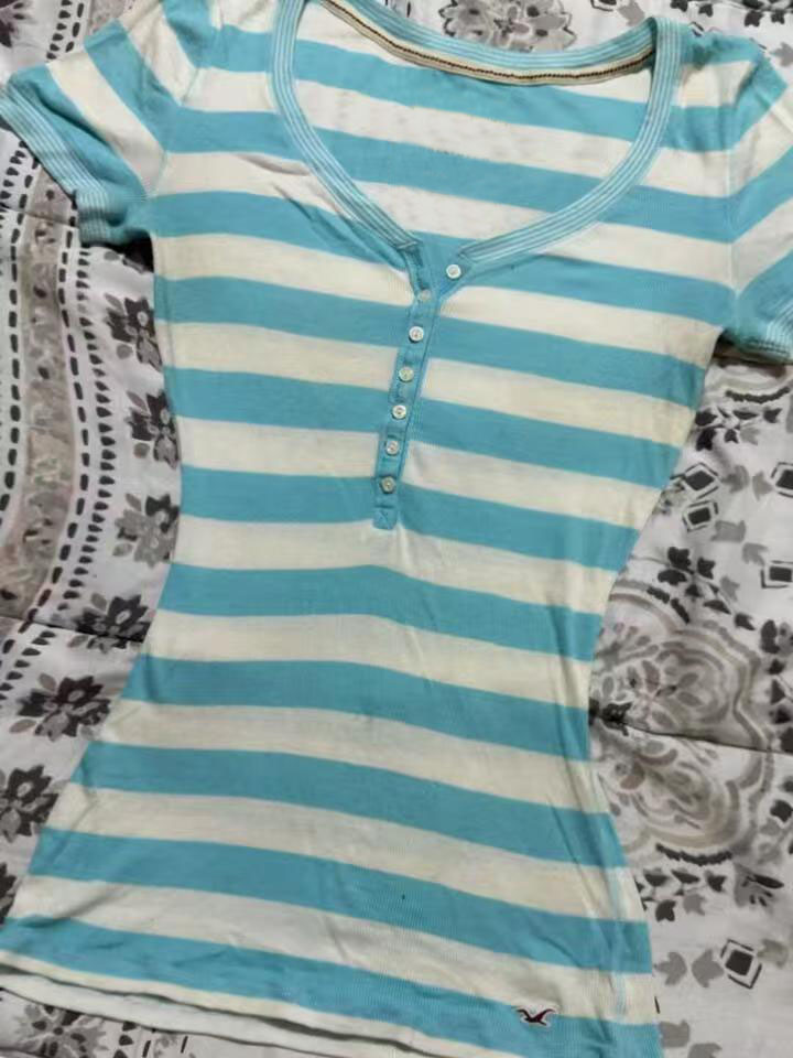 Stripe Blue Aesthetic 2000s St - Summer Grunge Clothing ulasan dan harga
