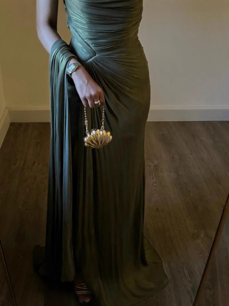 Luxury Party Dress Maxi Gown W - Summer Green Clothing ulasan dan harga