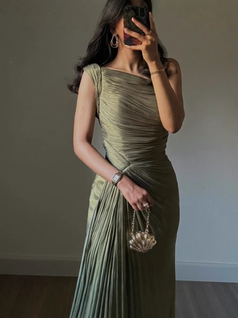 Luxury Party Dress Maxi Gown W - Summer Green Clothing ulasan dan harga
