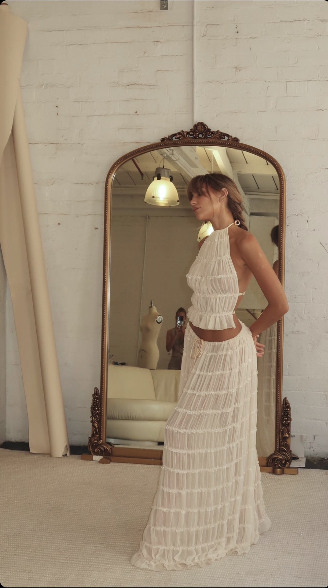 Fashion Halter Neck Long Skirt - Summer Clothing Zara ulasan dan harga