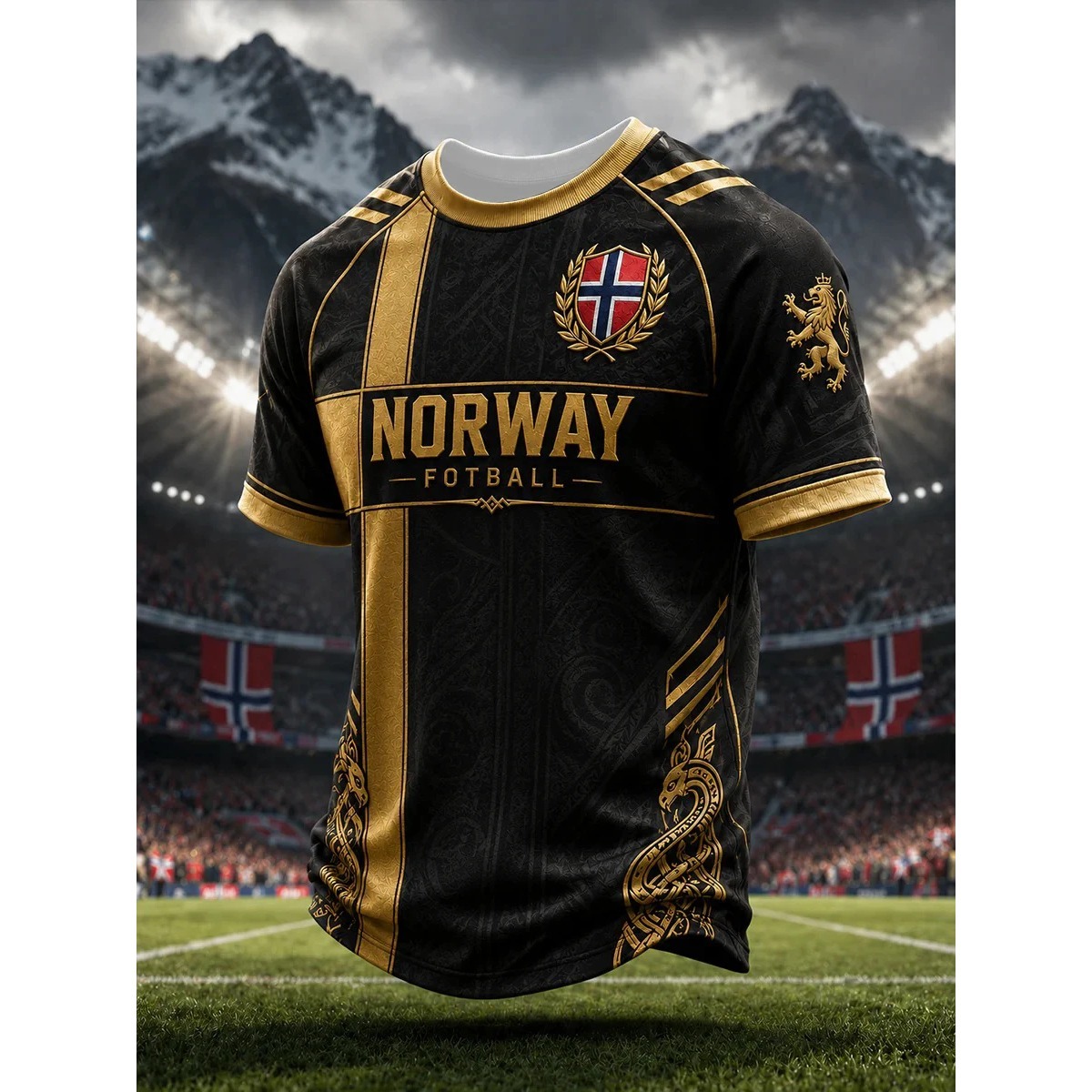 Norway Football T Shirt Men Vi - Summer Viking Clothing ulasan dan harga