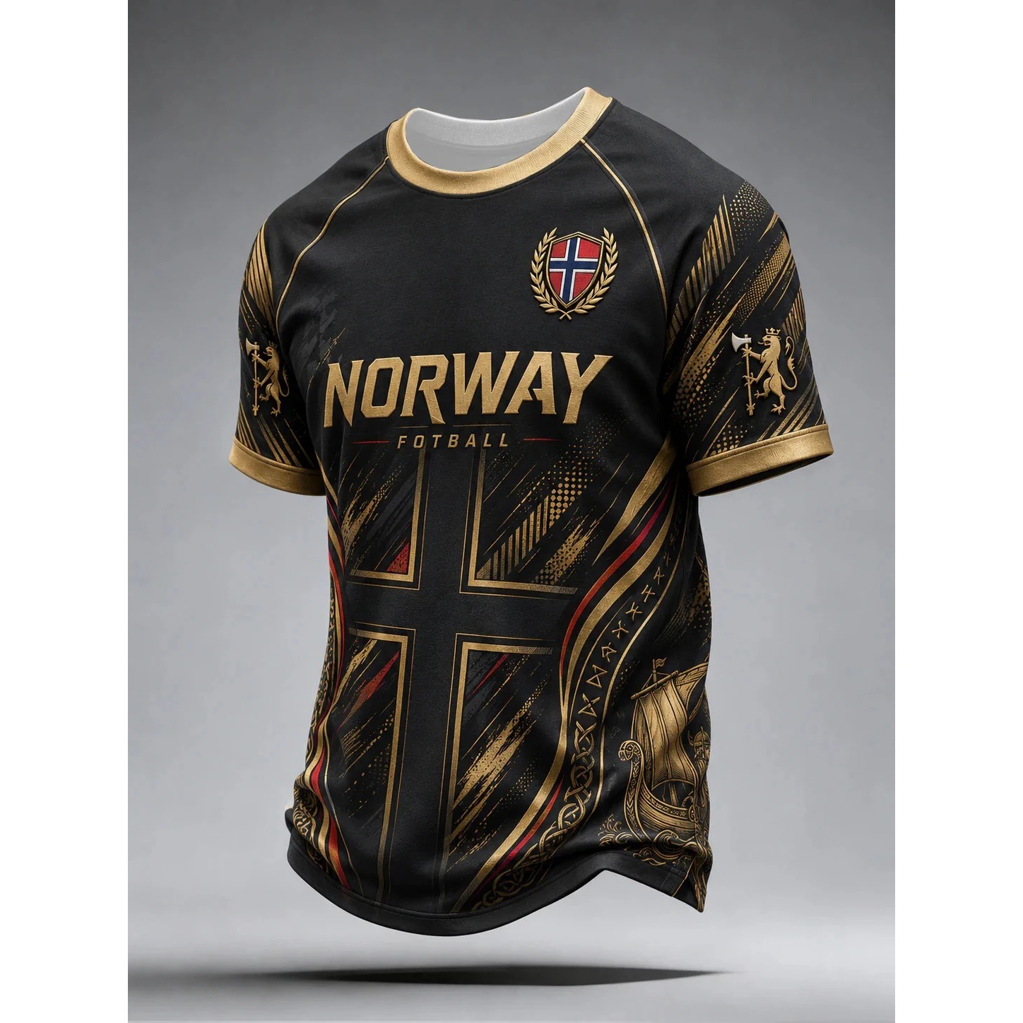 Norway Football T Shirt Men Vi - Summer Viking Clothing ulasan dan harga